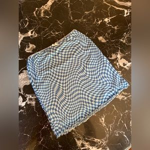 Blue Checkered Skirt